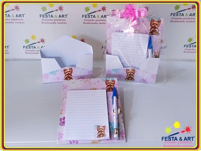Prancheta com bloquinho 50fl - Animais