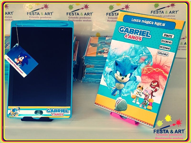 Lousa mágica digital personalizada - Sonic