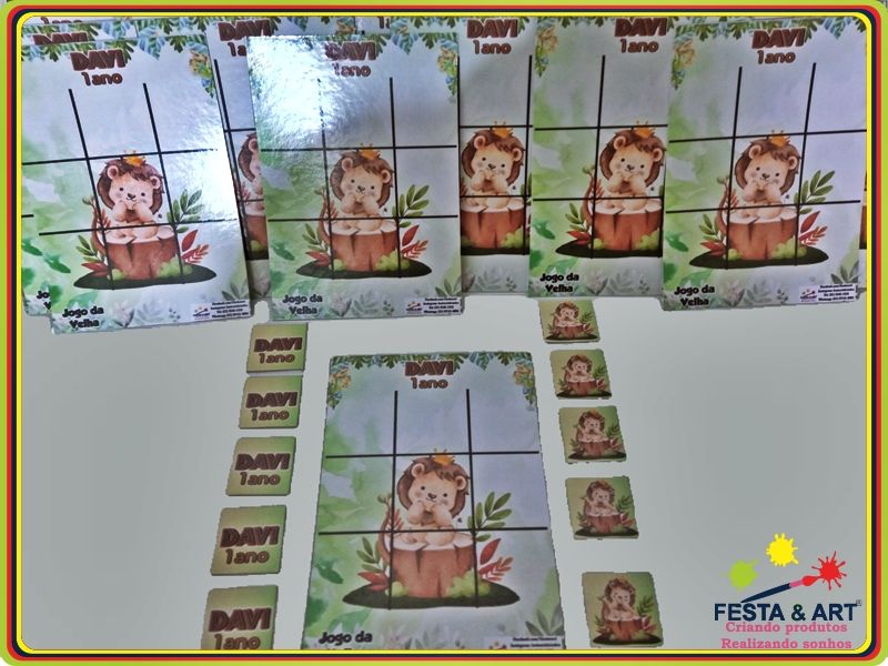 Jogo da Velha - Safari aquarela