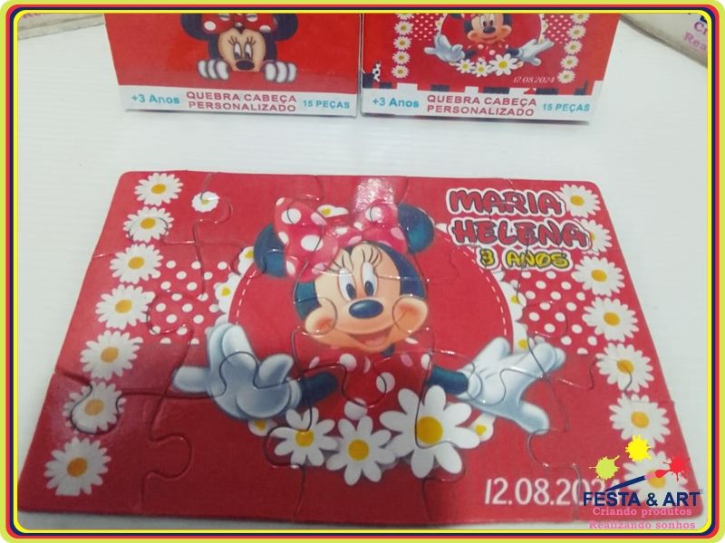 Quebra cabeça 15 peças- Minnie