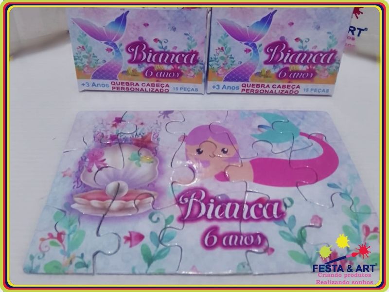 Quebra cabeça 15 peças -  Sereia