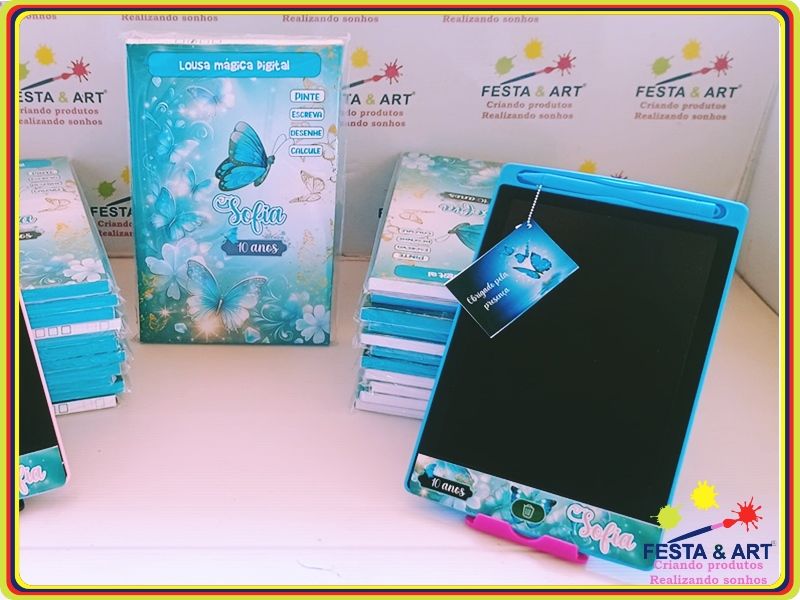 Lousa mágica digital personalizada - Borboletas