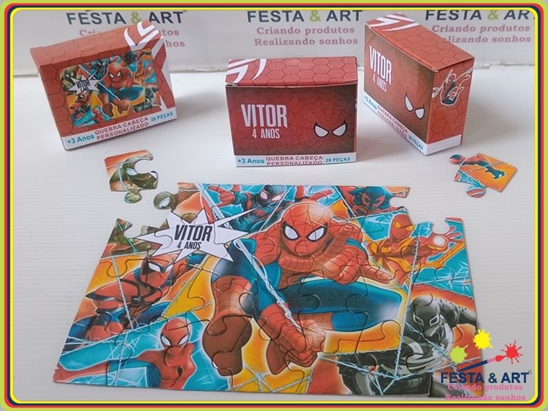 Quebra cabeça 28 peças -Homem aranha