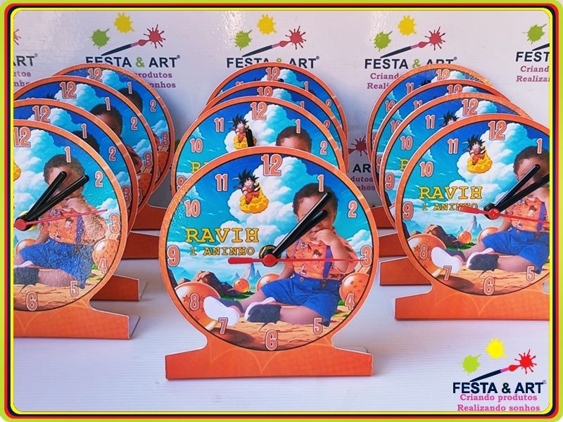 relógio, festa,dragon ball