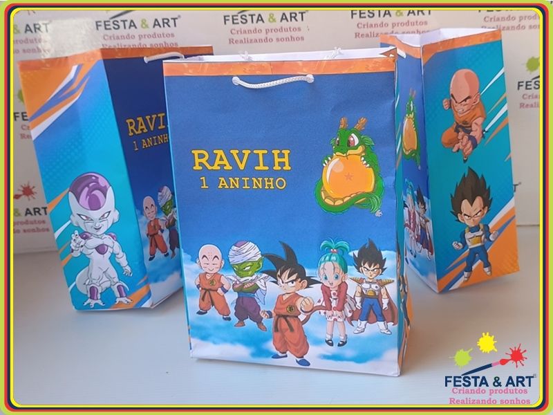 papelaria, sacola, goku