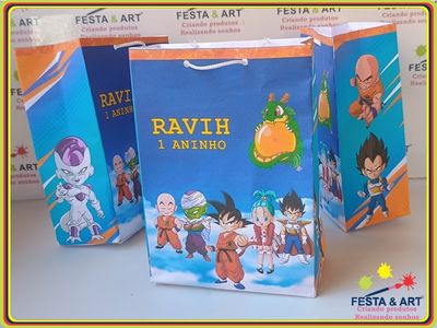 papelaria, sacola, goku