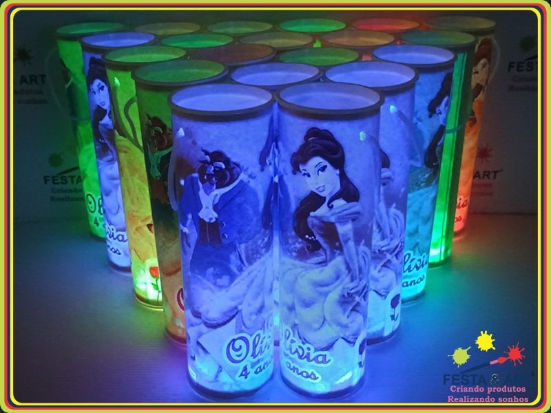 Luminária centro de mesa -  A Bela e a Fera