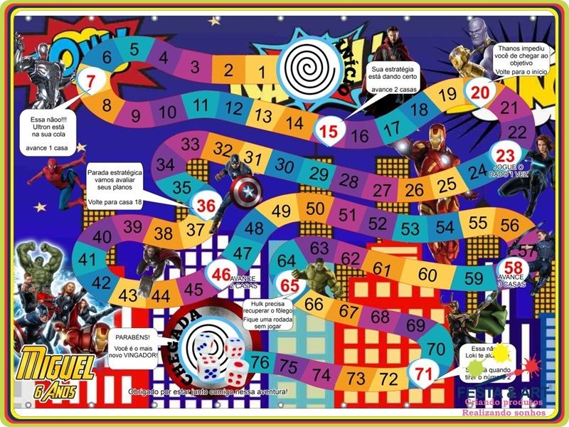 Jogo de Tabuleiro 32x45 cm- Vingadores