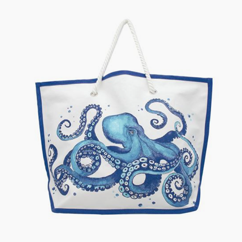 Tote - Octopus with Rope Handles
