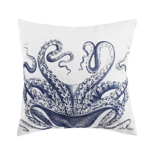 Pillow - Square Blue Octopus