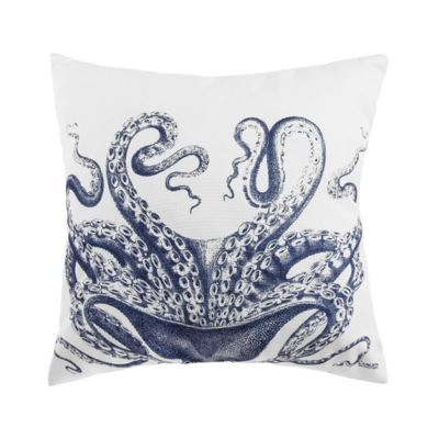Pillow - Square Blue Octopus