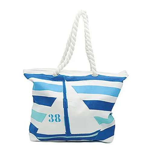Tote - Sailboat with Rope Handles