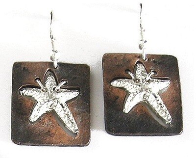 Earrings - Pewter Starfish