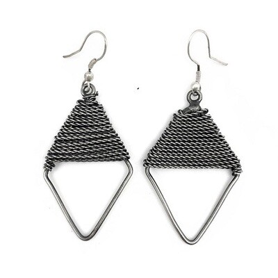Earrings - Basketweave Diamond