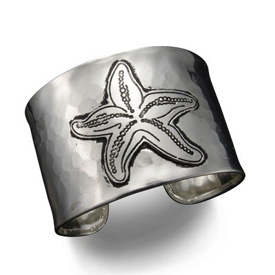 Bracelet - Silver Starfish Cuff