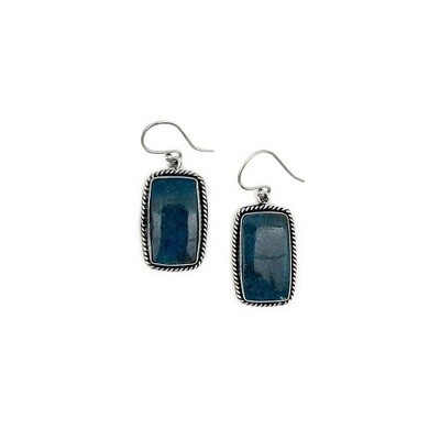 Earrings - Stone Jewerly With Silver-Plated Brass
