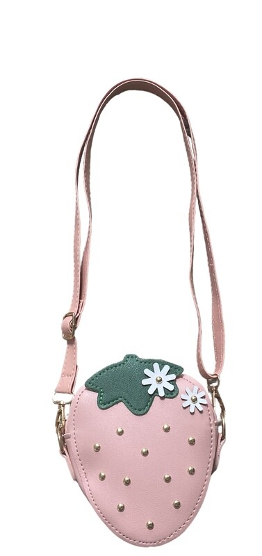 Girls Strawberry Crossbody Bag (Pink)