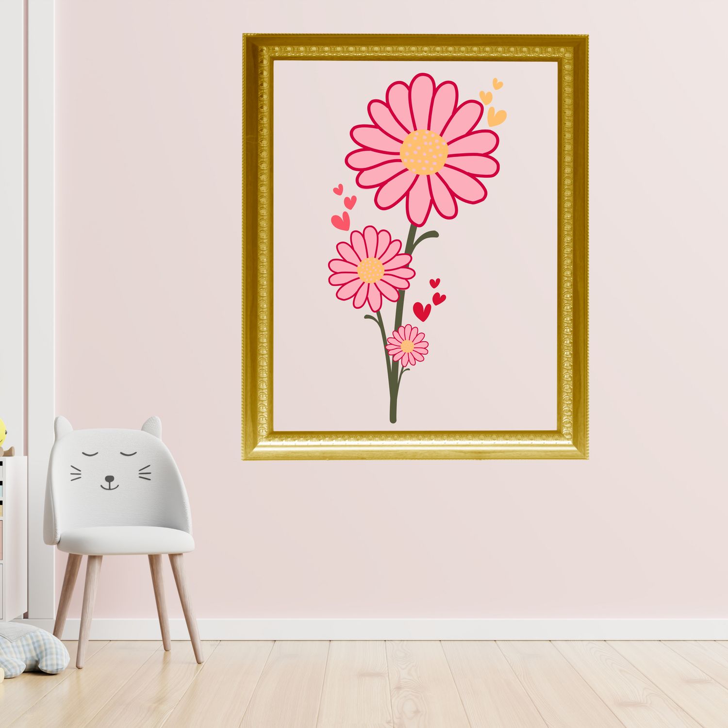 Daisy Flower PNG | Cute Floral Heart Clipart