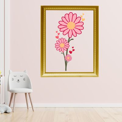 Daisy Flower PNG | Cute Floral Heart Clipart