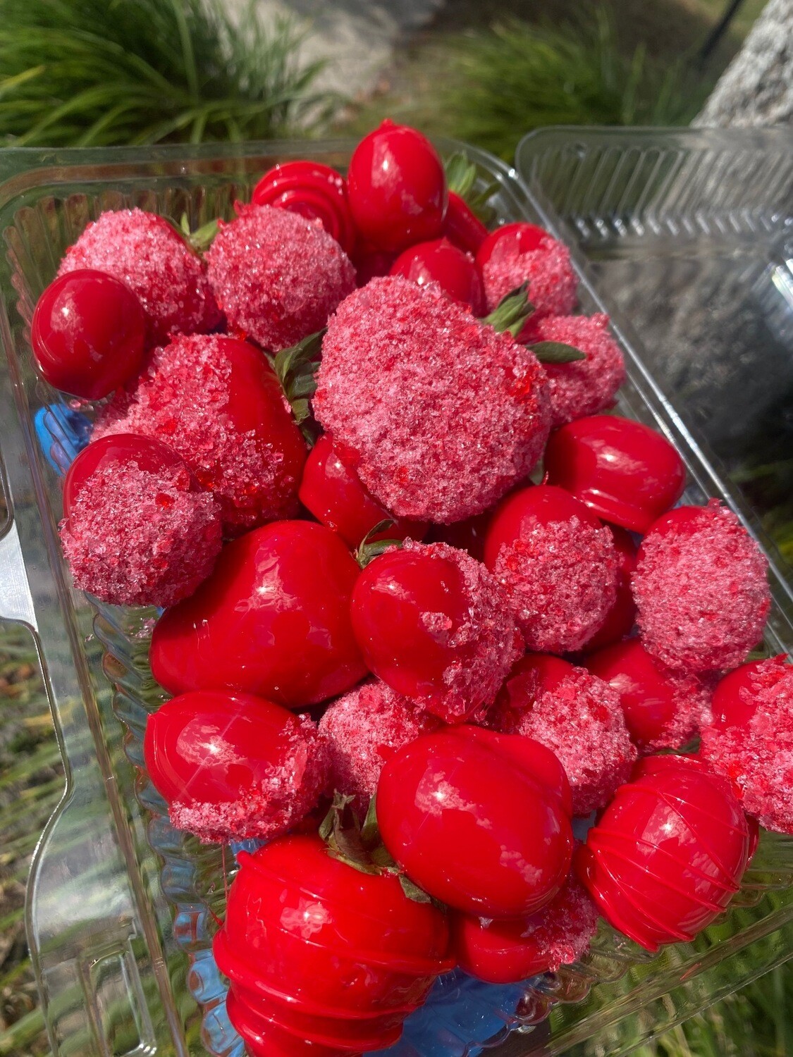 Candied Strawberries &amp; Grapes Platter