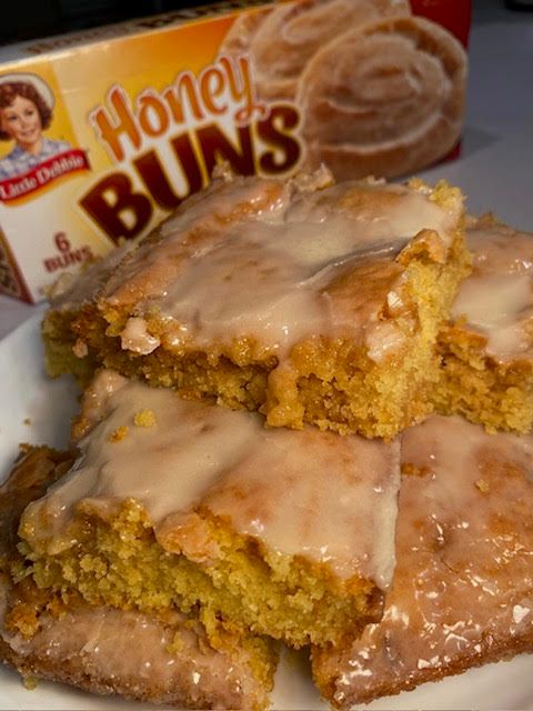 Honey Bun Cake Squares