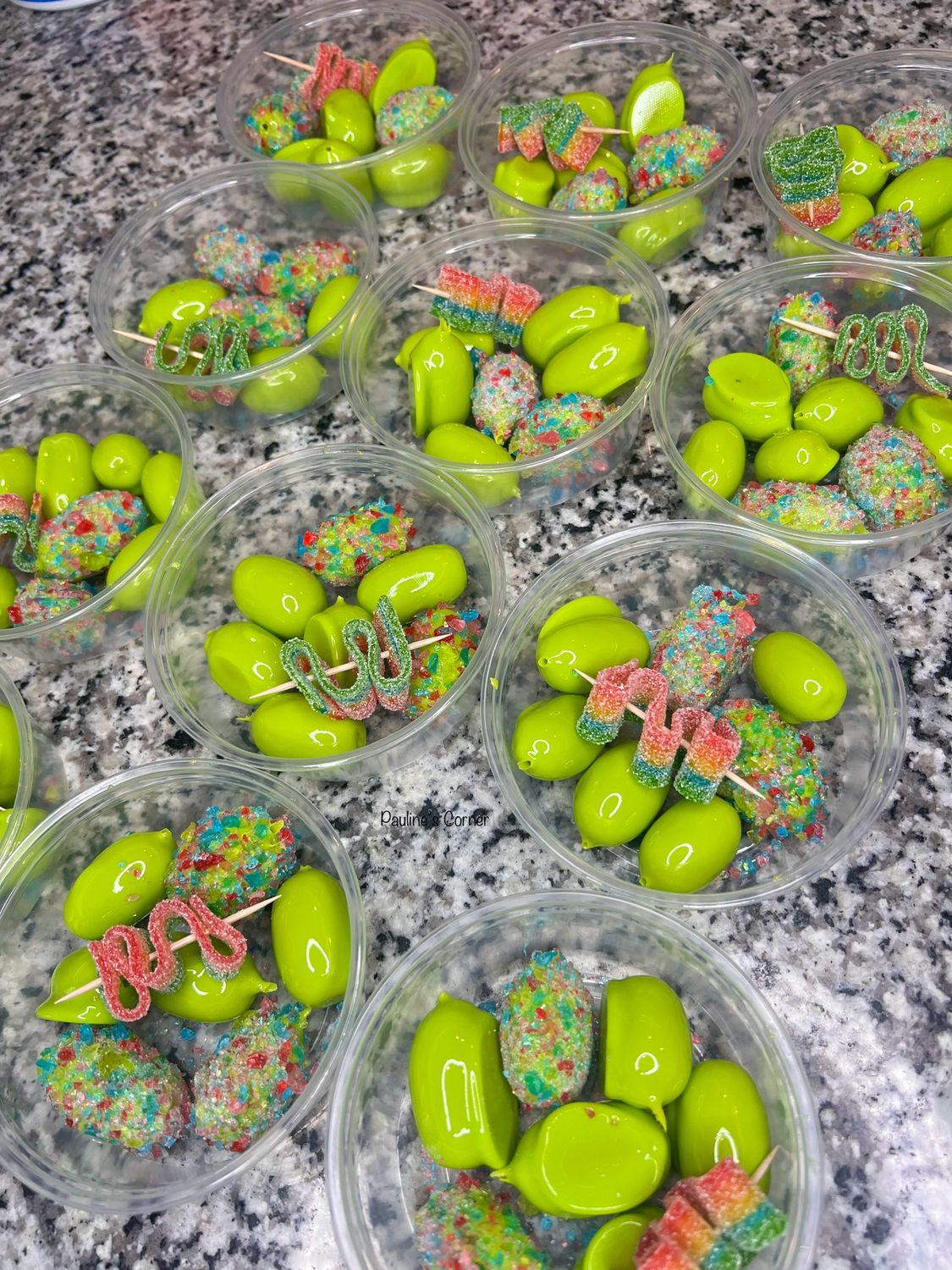Candied grapes