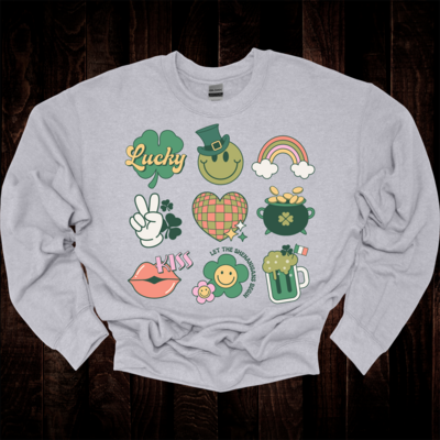 St. Patricks Retro Crew Neck Sweatshirt