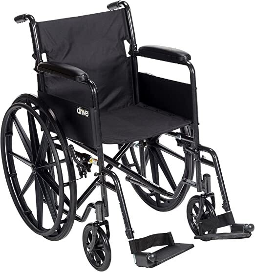 Drive Medical Silver Sport Folding Transport Wheelchair Customer rate ★★★★ 48-Hrs to 7-Days Free Delivery