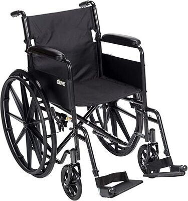 Drive Medical Silver Sport Folding Transport Wheelchair Customer rate ★★★★ 48-Hrs to 7-Days Free Delivery