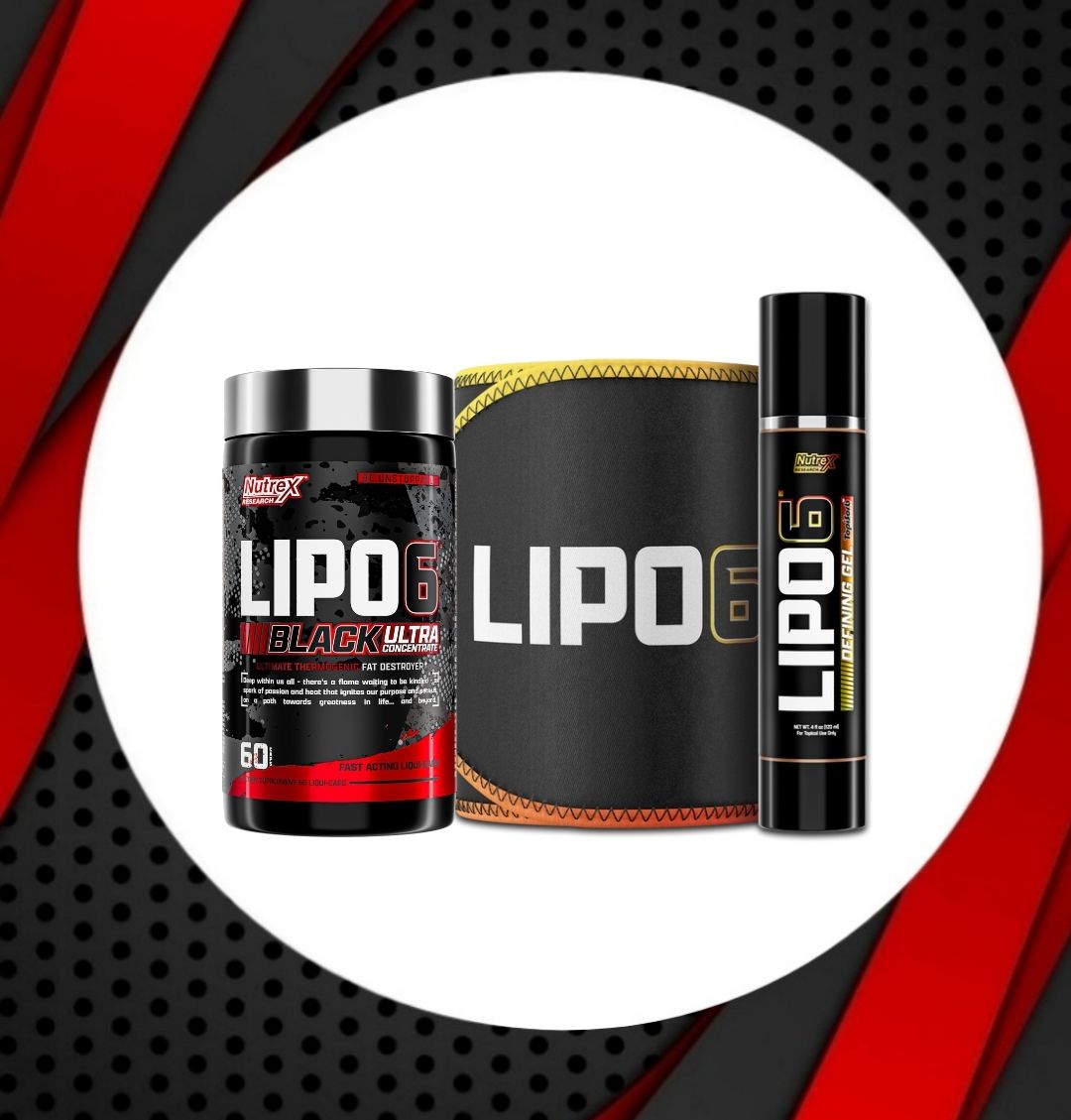 Combo - LIPO 6 BLACK UC + LIPO 6 GEL &amp; WAIST