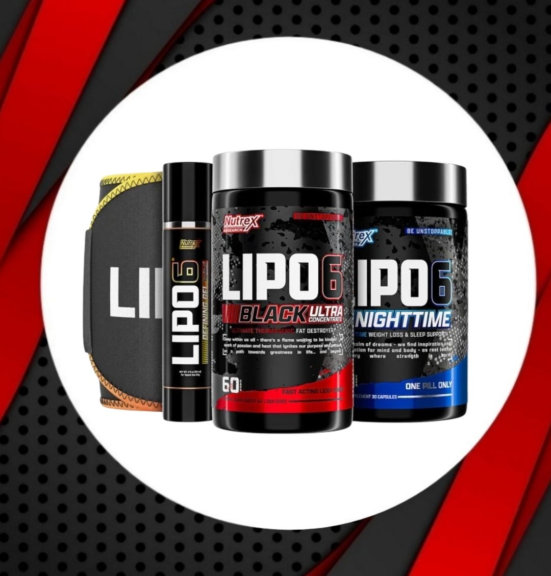 Combo - LIPO 6 GEL &amp; WAIST + LIPO 6 BLACK  UC + LIPO 6 BLACK NIGHTTIME