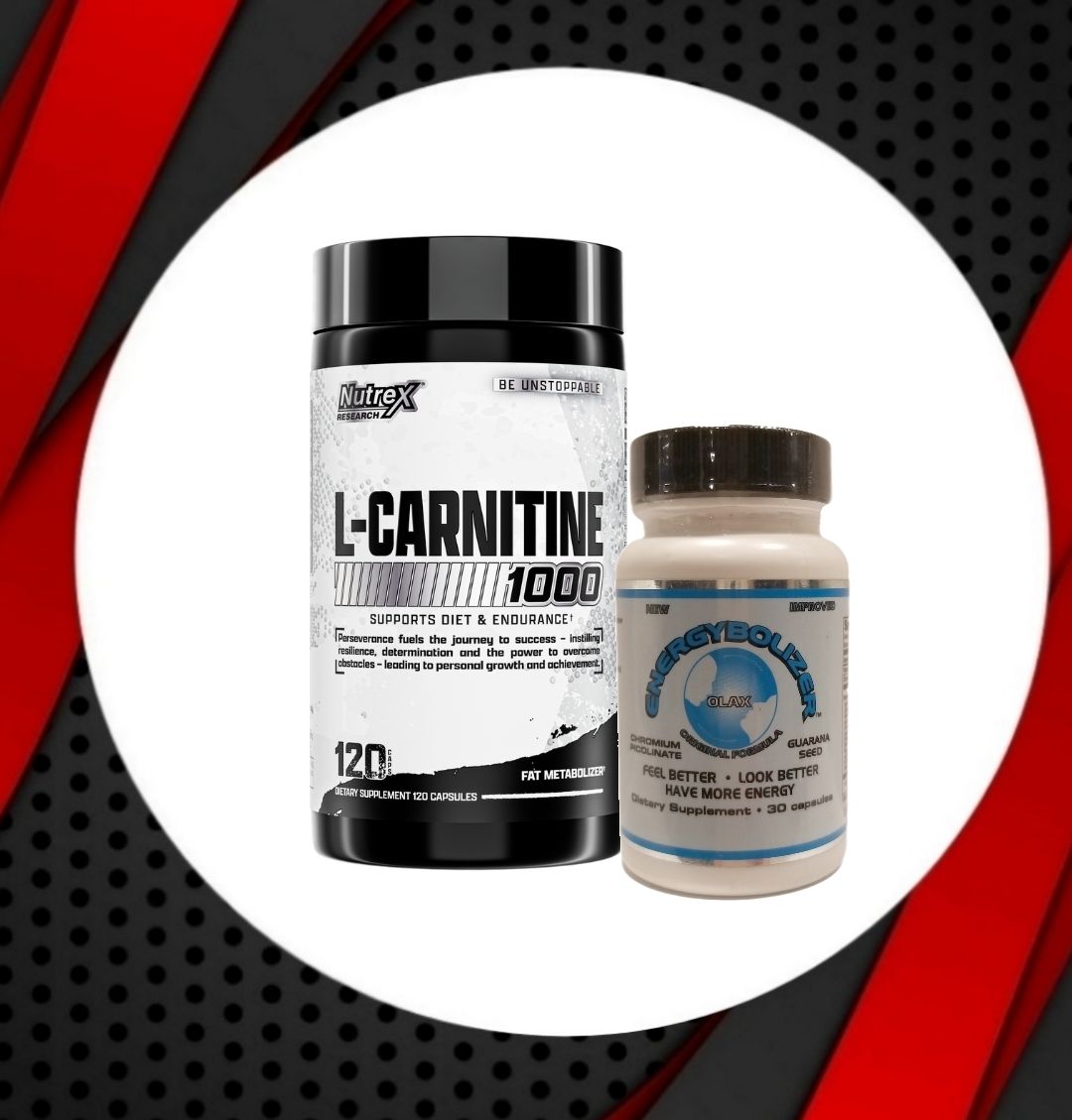 Combo - Nutrex L-CARNITINE 1,000 + ENERGYBOLIZER