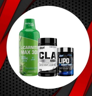 Combo - PLabs L-CARNITINE 3,000 + NUTREX CLA 2,000 + LIPO 6 BLACK NT