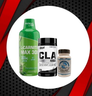 Combo - PLabs L-CARNITINE 3,000 + NUTREX CLA 2,000 + ENERGYBOLIZER