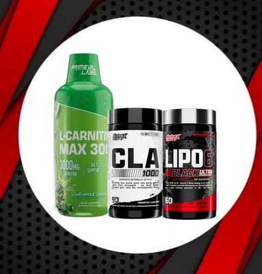 Combo - PLabs L-CARNITINE 3,000 + NUTREX CLA 2,000 + LIPO 6 BLACK UC