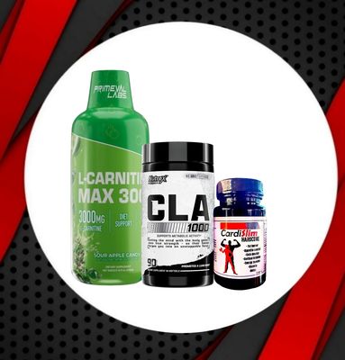Combo - PLabs L-CARNITINE 3,000 + NUTREX CLA 2,000 + CARDI SLIM HC