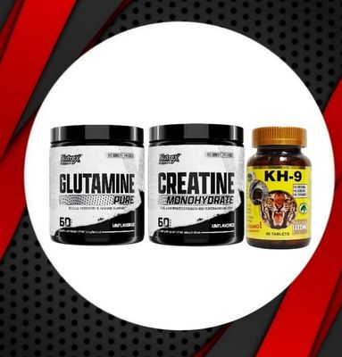 Combo - Nutrex GLUTAMINE + Nutrex CREATINE + KH-9 MULTIVITAMIN