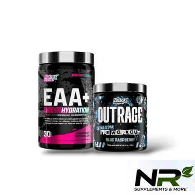 Combo - NUTREX OUTRAGE Pre-Workout + EAA+ HYDRATION