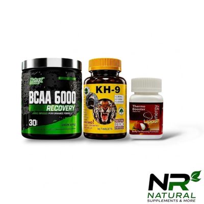 Combo - Nutrex BCAA 6000 + KH-9 MULTIVITAMIN + LIPOSYNERGY