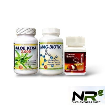 Combo - HW ALOE VERA 2,000mg &amp; HW MAG-BIOTIC &amp; LIPOSYNERGY
