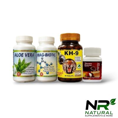 Combo - HW ALOE VERA 2,000mg &amp; HW MAG-BIOTIC &amp; KH-9 MULTIVITAMIN  &amp; LIPOSYNERGY