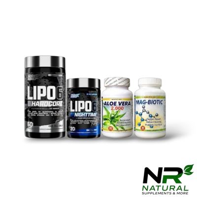Combo - LIPO 6 BLACK HC &amp; LIPO 6 BLACK NT &amp;  HW ALOE VERA 2,000mg &amp; HW MAG-BIOTIC