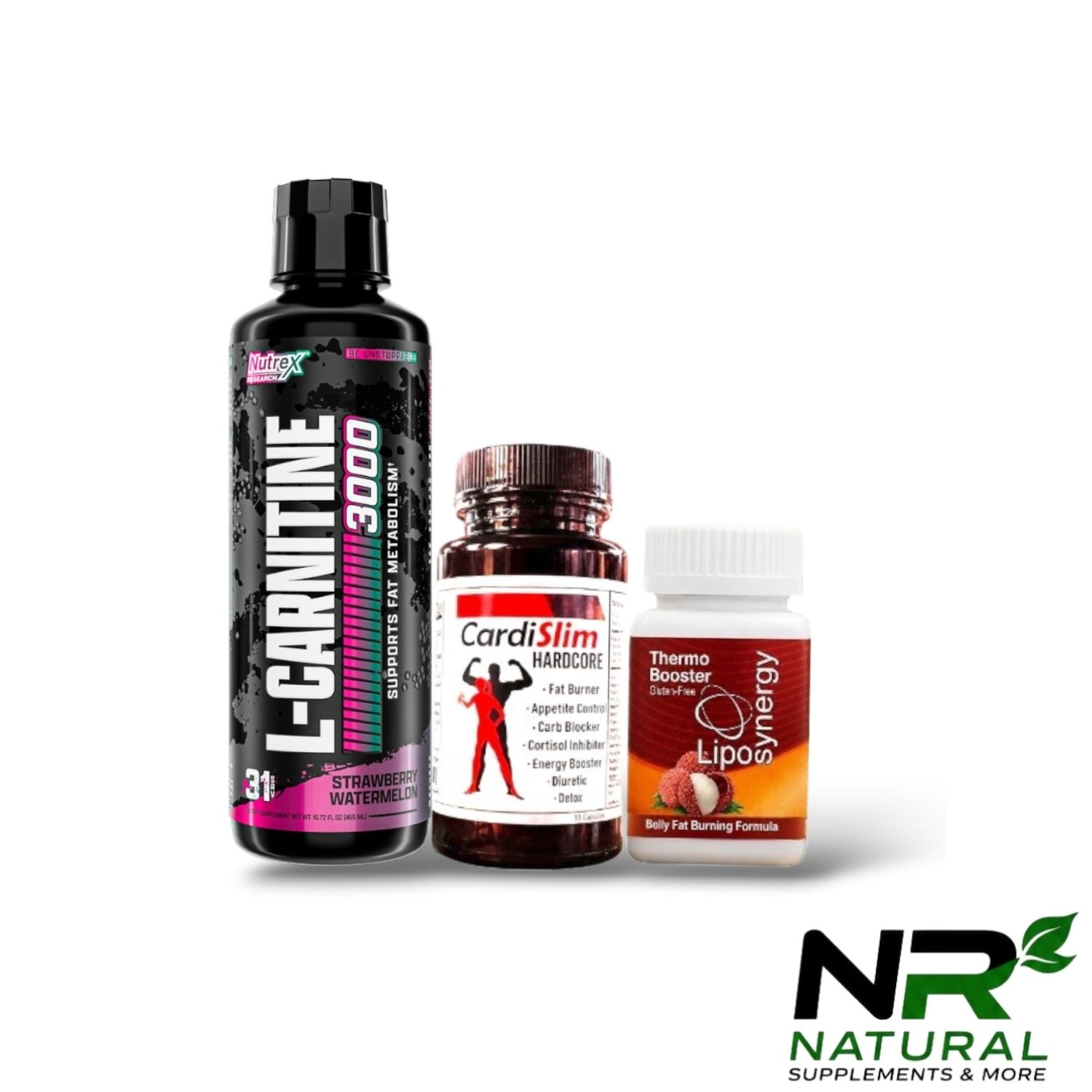 Combo - NUTREX L-CARNITINE 3,000 + CARDISLIM HARDCORE + LIPOSYNERGY