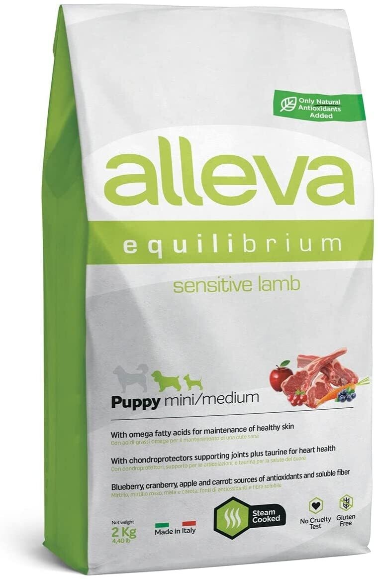 Alleva Equilibrium Sensitive Puppy cane Mini Medium (Agnello)