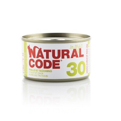 30 Pollo e Tacchino lattina 85g gatto Natural Code