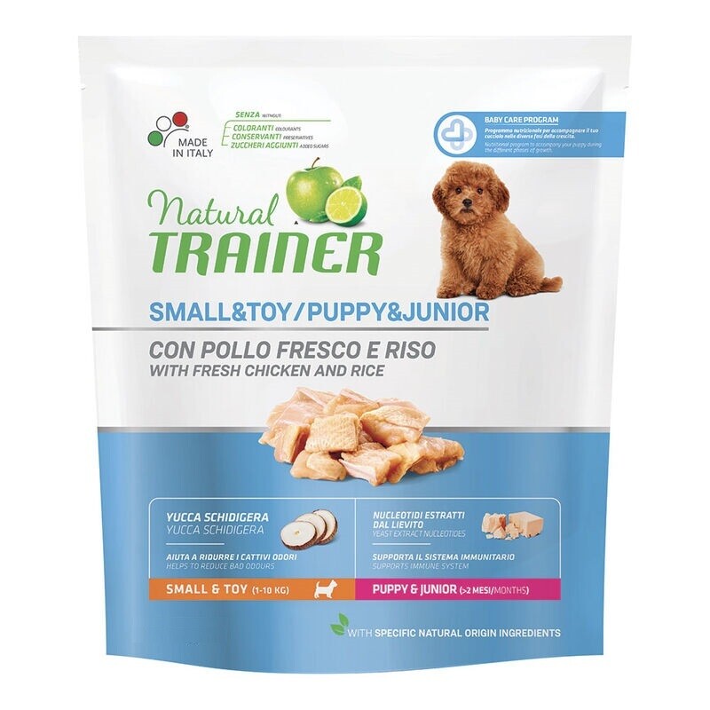 Puppy & Junior con Pollo fresco e Riso Natural Trainer