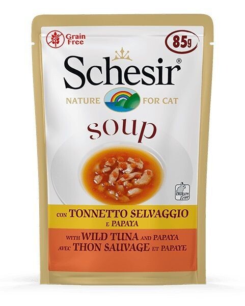 Schesir Cat Soup con tonnetto e papaya 85 gr