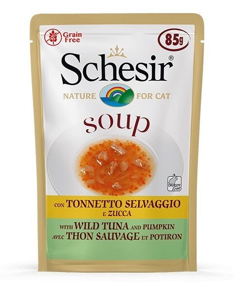 Schesir Cat Soup con tonnetto e zucca 85 gr