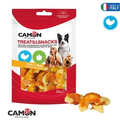 Camon snack al pollo e mela per cane Treats&Snack 100g