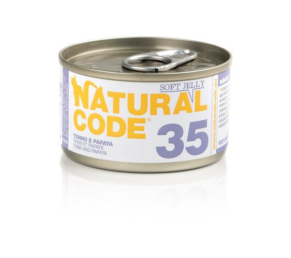 35 Tonno Papaya lattina 85g gatto Natural Code